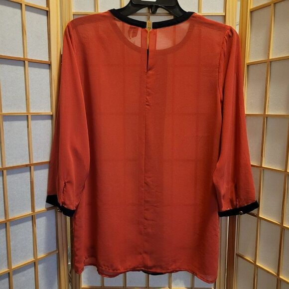 Ravel Womens Semi Sheer Blouse/Top Sz M - Picture 5 of 10